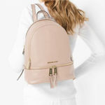Michael Kors  Pink Leather Backpack Purse Photo 3