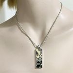 Brighton Retired  “Spring Hill” Black/Cream Enameled Flowers Pendant Necklace Photo 2