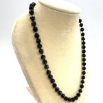 Les Bernard Vintage Crystal Necklace Black Photo 1