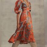 Anthropologie Dress by Love the Label: Puff-Sleeved Tiered Midi Dress S Photo 2
