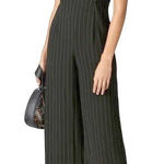 Cupcakes and Cashmere Lana Pinstripe Wide Leg Jumpsuit Black‎ Size M Black Size M Photo 0