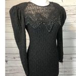 American Vintage Legends fashions L70 Dress black dress with beading small Photo 7