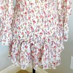 Princess Polly  Womens Dress Sz 2 Guetta Mini Floral Ruffle Tiered Sheer Cottage Photo 5