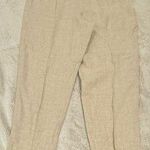 Talbots Bristol Women's Flax Beige Irish Linen Chino Pants Size 10 Photo 0