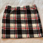 SheIn Red and Black Plaid Printed Skirt Size M Photo 0