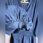Pinch Work For You Navy Blue Smocked Waist Dress. In size Large Photo 5