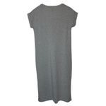 Cuyana Pima Cotton T Shirt Midi Dress Short Sleeve Side Slits Gray Photo 6