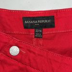 Banana Republic Size 32/14 Sunset Red Denim High Rise Sailor Jean Shorts Photo 2