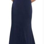 La Femme NWT  Simply Chic Off The Shoulder Jersey Gown Navy Blue Women's Size 18 Photo 1