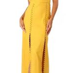 PETAL & PUP NWT EB LUXE LA Zola yellow maxi halter dress S Gold Photo 1