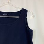 Talbots  | Navy Weekend Tank Stretch Scoop Neck Cotton Spandex Womens Large Photo 1