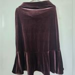 Gap Purple velvet ruffled wrap midi skirt Size M Photo 5