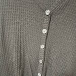 Sky And Sparrow  Black V neck Button Down Sweater Photo 2