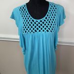 Hannah S Hannah Light Blue Tank Top Size Medium Photo 0