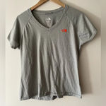 The North Face Gray V Neck Active Tee Photo 0