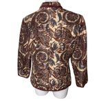 Silkland Petite 100% Silk Quilted Paisley Jacket Large Red Size undefined Photo 3