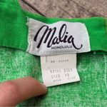 Vintage 1960s Malia Honolulu Hawaiian barkcloth dress Green Size 6 Photo 8