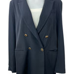 H&M  Women's Black Long Sleeve Double Breasted Notch Collar Blazer Coat Jacket M Photo 0