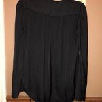 Urban Outfitters Kimchi Blue Silky Lace Up High Low Bell Sleeve Blouse Black XS Photo 1