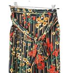 ZARA Floral Trousers with Bow Belt Sz XS Photo 4