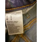 American Eagle  Outfitters Womens Denim Shorts Size 10 Striped Frayed Hem Photo 2