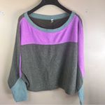 Free People Intimately  Blue Monday‎ Fleece Boho Pullover Womens Size Small Photo 1