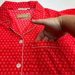 Roller Rabbit  Red Pink Heart Button Front Nightgown Sleep Tunic Shirt Medium NEW Photo 8