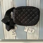 Jenni NWT!  Black Quilted Nylon Belt Bag Waist Fanny Sz L/ XL Photo 2
