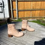 Seychelles Lace Up Irresistible Leather Combat Boot Pink Nubuck 10 Photo 4
