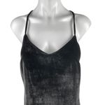 Madewell Black Velvet Velour Sleeveless Cami Camisole Mini Slip Tank Dress Sz 0 Photo 2
