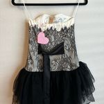 Sugar Thrillz Black and Cream Lace Mini Dress Size XXS Photo 2