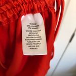 Derek Heart  Red Orange Satin Cowl Neck Sid Tie Draped Dress Size L Photo 6