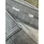 Sonoma Straight Distressed Women's size 12 Gray Denim Jeans Mid-Rise New Photo 2