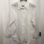 Mango Women's White 100% Cotton Long Sleeve Button Down Shirt Size 10 Photo 0
