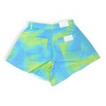 We Wore What Womens blue tie-dyed flare bell shorts Photo 3