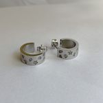 Celestial Earrings,Diamond Hoops, Star Hoops Earrings, Chunky Hoop Earrings,l Silver Photo 0