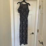 Love...Ady Love Ady Black White Printed Maxi Dress Cold Shoulder Side Hem Slits Size M GUC Photo 1