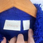 Chico's Tweed Longline Fringe Trim Jacket Cardigan 100% Cotton Size 3/LG Layering Photo 7