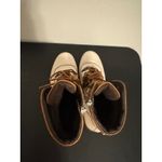 Josef Seibel Womens Leather White Lace Up Zip Stitched Combat Boots sz 37 Photo 10