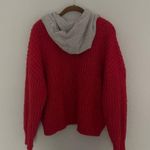 Aerie OFFLINE by  Red Sweatshirt Hoodie Sweater Boxy Fit Photo 2