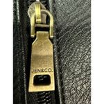 Jen & Co Women's Black Vegan Leather Shoulder Tote Bag with Tassel Photo 11