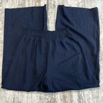 Ellen Tracy Navy Blue Linen Blend High Waist Wide Leg Pull On Pants Size XS Photo 4