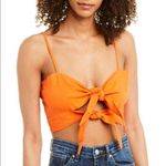 Charlie Holiday  Linen Blend Crop Top Photo 0