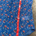 Kut From The Kloth sheer floral blouse button down long sleeve blue size… Photo 6