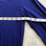 Ny Collection  Scoop Neck Long Sleeve Pullover Top Royal Blue NWT L Photo 8