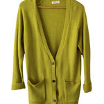 Elan Lime GreenButton Down Cardigan wool blend size Small Photo 0