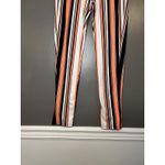 Rainbow Sandals Rainbow Pants Womens Small Black White Orange Stripe Leggings Made USA Pull On Photo 2