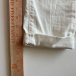 frame denim Frame Le Garcon Jeans Womens 28 Ivory Linen Cotton Straight Leg‎ Distressed Photo 11