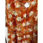 Women's Unbranded Orange White Floral Midi Dress XL Photo 1
