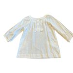 Sandro Paris Linen Blend Oversized Blouse Shirt Top White Size Small Women's Photo 9